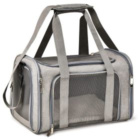 Carrier for Cat Pet Soft Transport Bag Foldable Dog Backpack 4 Open Doors Cat Ventilate Travel Bag Pet Supplies (Color: Pink, size: 45X28X28(Cm))