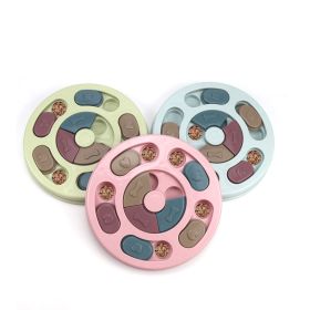 Pet supplies Dog puzzle toys Antiboreal artifact Interactive puzzle feeding (Color: Pink, size: Circular)