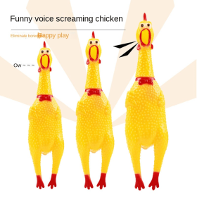 Pet supplies screaming chicken pet toys super funny screaming chicken dog toys (Color: 2Pcs, size: M)