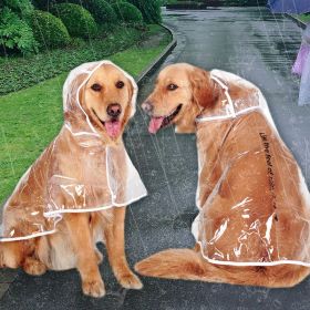 Raincoats for dogs;  raincoats;  large dog raincoat;  medium dogs;  large dogs;  puppies;  pet clothes (Color: Big Dog Transparent Raincoat (White Edge), size: 5Xl Bust 79-84Cm)