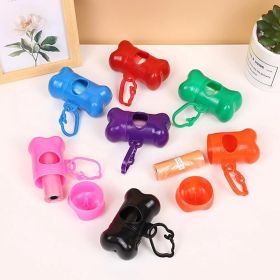 Pet Waste Bag Dispenser For Dog Waste Bag Holder Plastic Garbage Bag Dispenser Carrier Case Dog Pet 10 Roll Waste Poop Bags (Metal Color: As The Picture, size: Random 1Pcs)