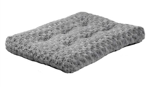 Dog Plush Bed Comfortable Crate Bed Washable Bed Kennel Pad Fit for Pet Cage (Color: Gray, size: Xs)