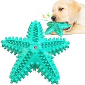 Sea Star Shaped Dog Toothbrush with Sound Pet Teeth Grinding Toy Dog Sound Toy (Ships From: Cn, Color: A)