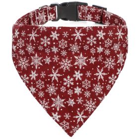 Sunflower Christmas Pet Collar Pet Bow Tie Collar With Adjustable Buckle For Dogs And Cats (Color: Brick Red, size: Xs)