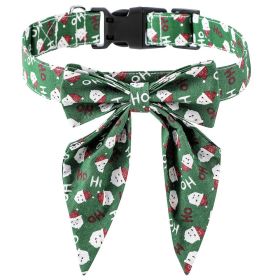 Sunflower Christmas Pet Collar Pet Bow Tie Collar With Adjustable Buckle For Dogs And Cats (Color: Dark Green, size: Xs)