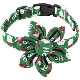 Sunflower Christmas Pet Collar Pet Bow Tie Collar With Adjustable Buckle For Dogs And Cats (Color: Army Green, size: Xs)