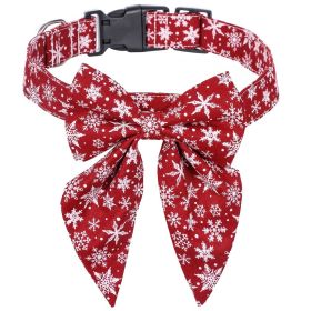 Sunflower Christmas Pet Collar Pet Bow Tie Collar With Adjustable Buckle For Dogs And Cats (Color: Burgundy, size: Xs)