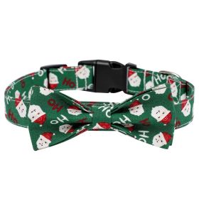 Sunflower Christmas Pet Collar Pet Bow Tie Collar With Adjustable Buckle For Dogs And Cats (Color: Green, size: Xs)