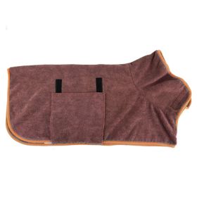 Pet Bath Towel For Dog & Cat; Microfiber Dog Bathrobe; Absorbent Cat Towel; Quick Dry Pet Bathrobe (Color: Coffee, size: Xl)