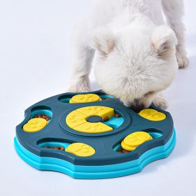 1pc Dog Puzzle Toys For Large Medium Small Dogs Pet Food Toy; Interactive Treat Dispenser (Color: Blue, size: One Size-24*24*3Cm)