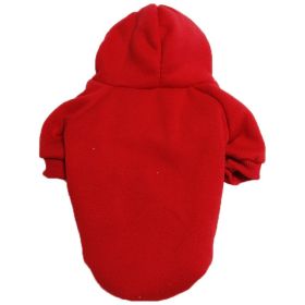Pet Sweatshirt With Hoodie; Machine Washable Sweater For Dogs Puppies Sweater Clothes Apparel (Color: Red, size: Xxl)