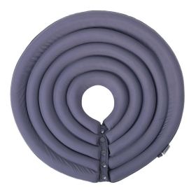 Cat Recovery Collar 8 Colors Pet Neck Cone Adjustable Easy Clean Puppy Kitty Surgery Recovery Collar Anti-bite Cone (Color: Grey, size: L)