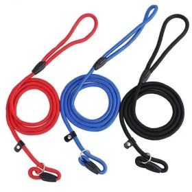 Durable Dog Slip Rope Leash With Strong Slip Lead; Adjustable Pet Slipknot Nylon Leash For Dogs (Color: Blue, size: S - Diameter 0.6Cm)