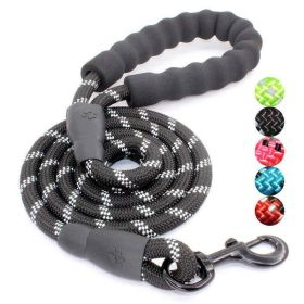 Pet Leash With Reflective & Comfortable Padded Handle For Small; Medium And Large Dogs (Color: Purple, size: 1.2Cm*150Cm)