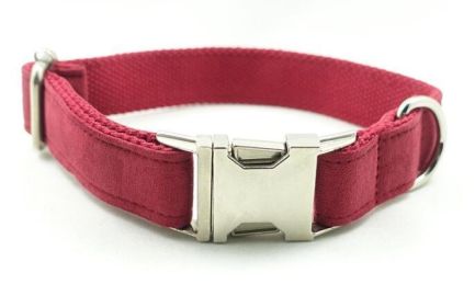 Pet Traction Collar Dog Collar (Color: Red, size: S)