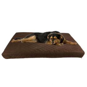 Waterproof Memory Foam Pet Bed- Indoor/Outdoor Dog Bed with Water Resistant Non Slip Bottom and Removeable Washable Cover 44 x 35 (Color: Brown, size: 44" X 35")