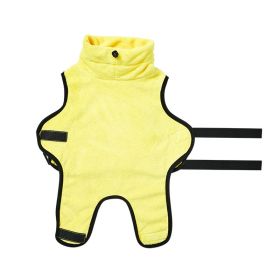 Pet Towel Thick Microfiber Absorbent Bathrobe (Option: Yellow-XL)